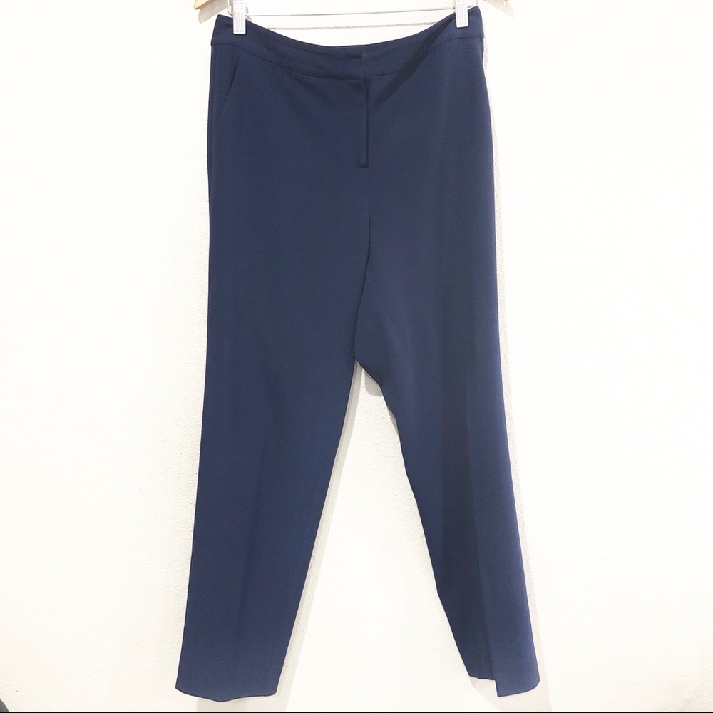 St. John Navy High Rise Front Pleat Trousers